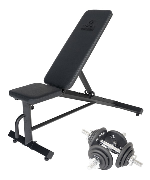 FitClub Bench with 21kg Dumbbell Set - 1