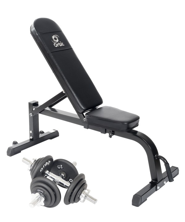 Heavy Duty Workout Bench with FREE 21kg Dumbbell Set - 1