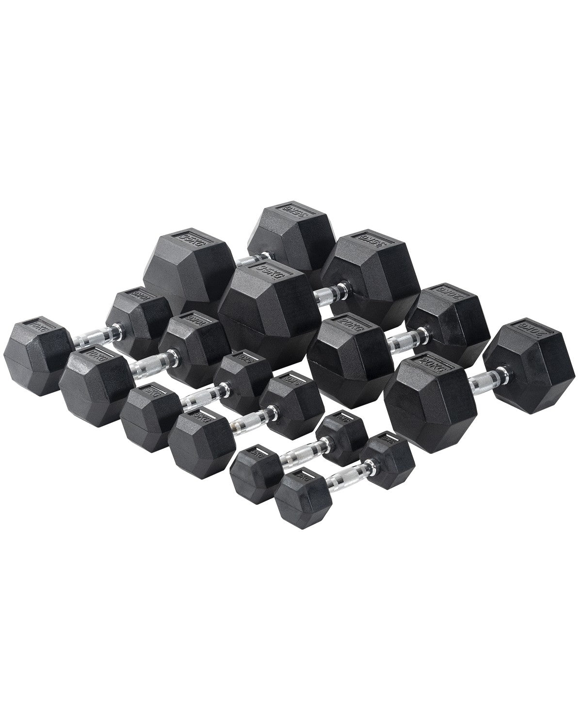 Rubber Hex Dumbbells