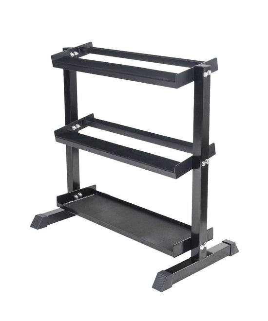 Modular Horizontal Dumbbell Rack - Steel Kettlebell Tier - 3