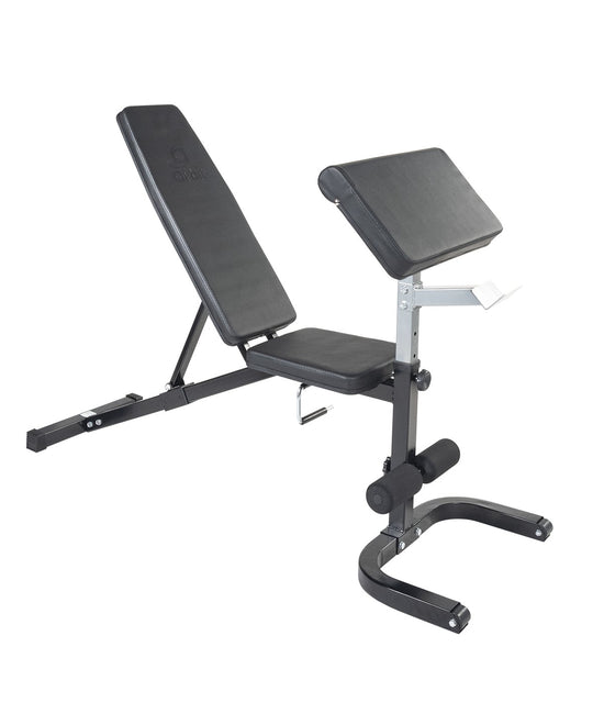 Flat / Incline / Decline Bench with Leg Developer and Arm Curl Attachments OBB-FID-3PKG - 3