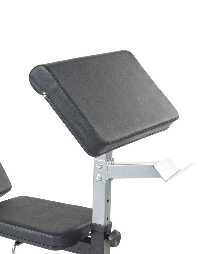 Flat / Incline / Decline Bench with Leg Developer and Arm Curl Attachments OBB-FID-3PKG - 8