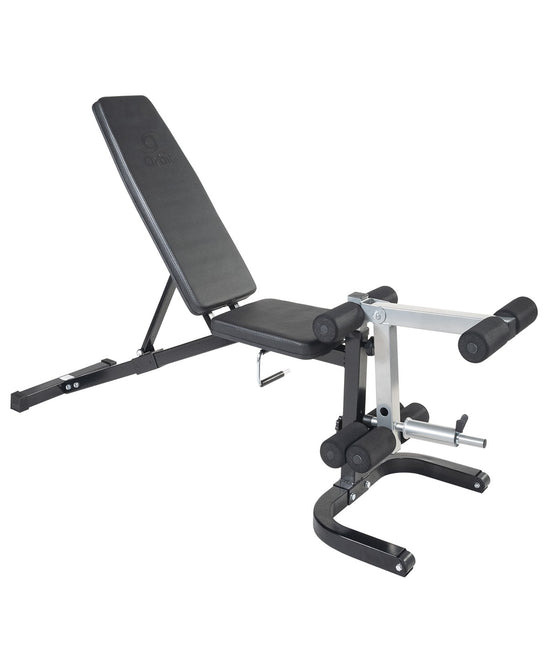 Flat / Incline / Decline Bench with Leg Developer and Arm Curl Attachments OBB-FID-3PKG - 7