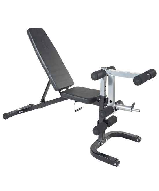 Flat / Incline / Decline Bench with Leg Developer and Arm Curl Attachments OBB-FID-3PKG - 6