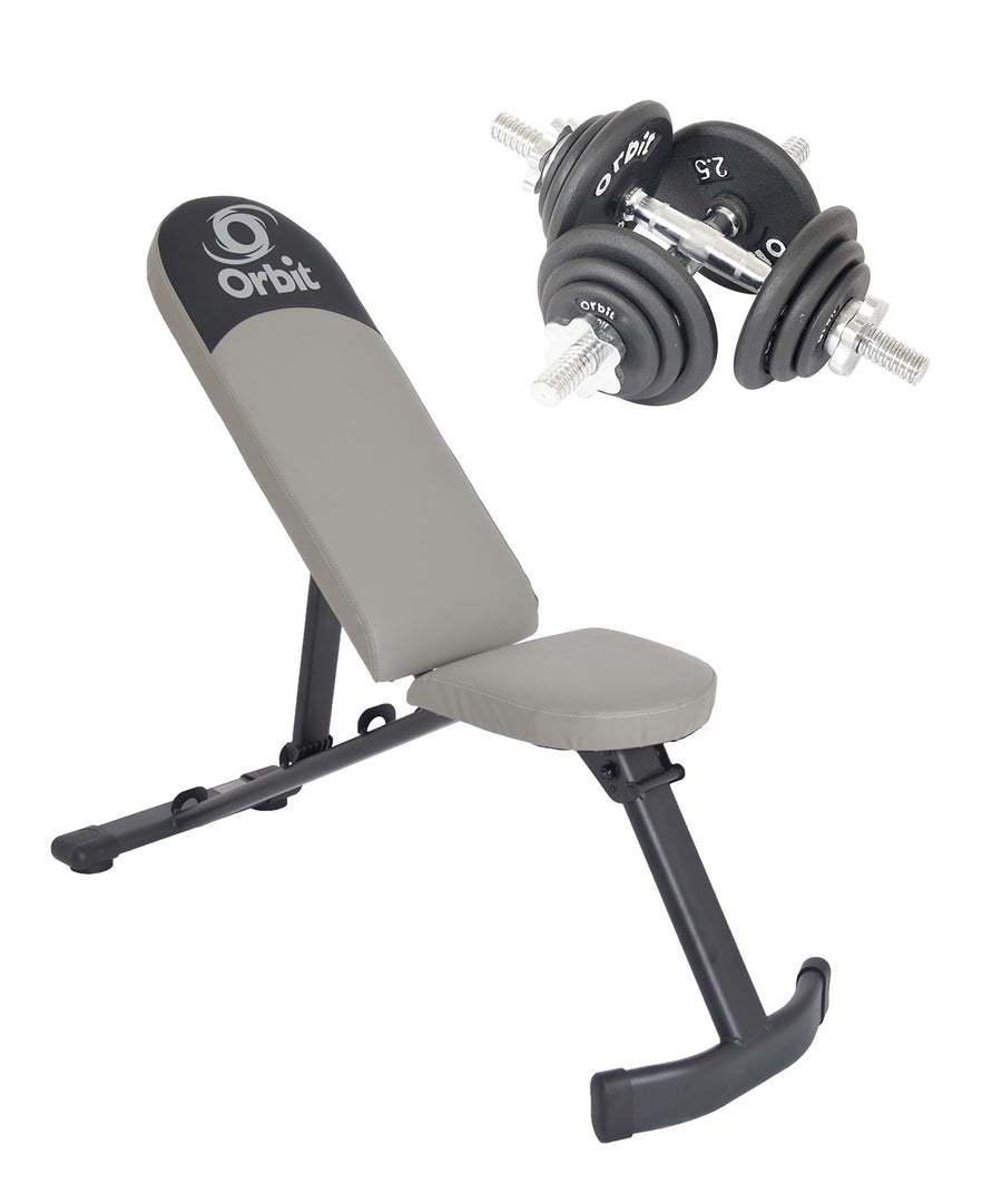 FID Bench with Adjustable Dumbbell Set