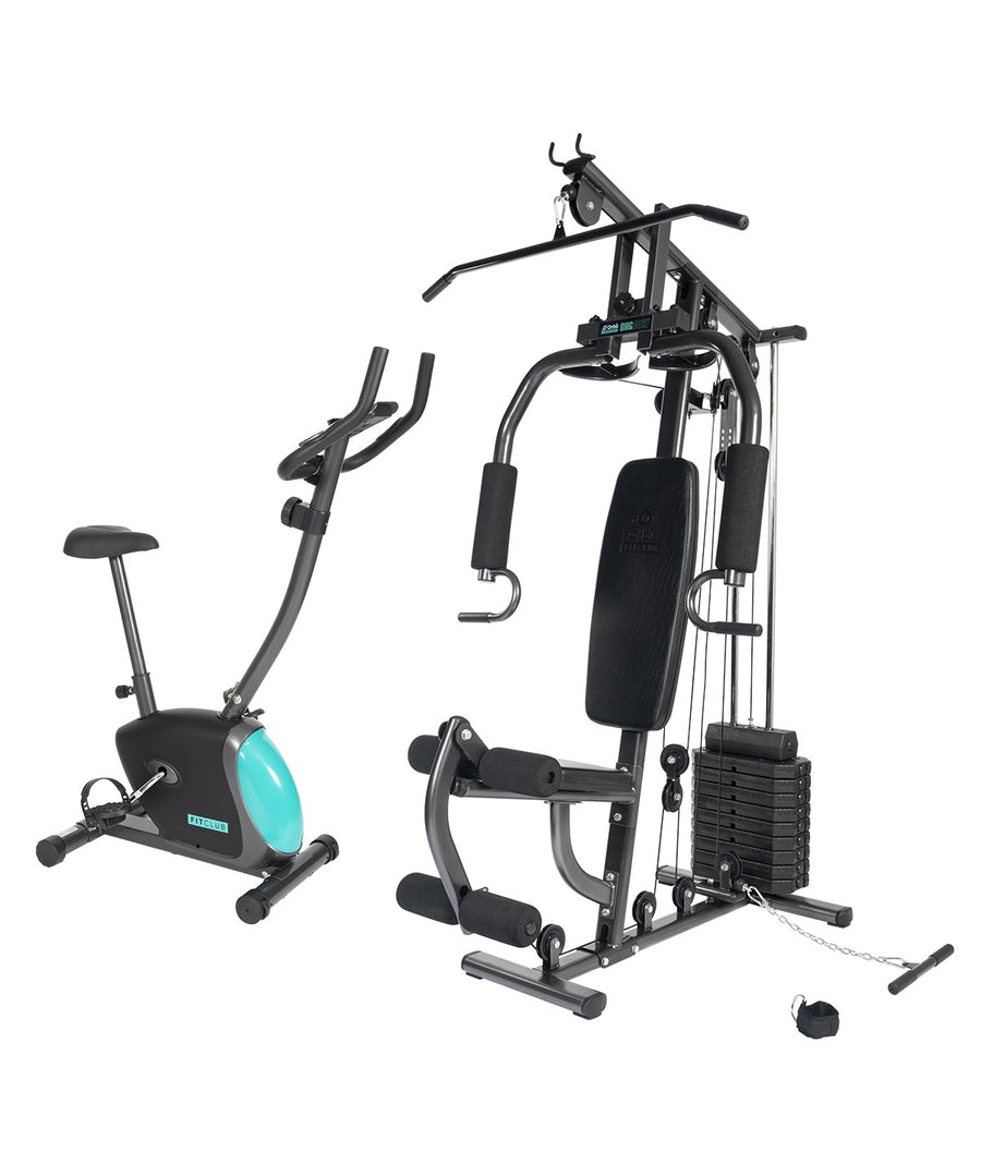 FitClub Home Gym and Exercise Bike Package Deal - 1
