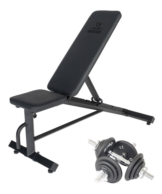 FitClub Bench with 21kg Dumbbell Set - Package Deal - 1