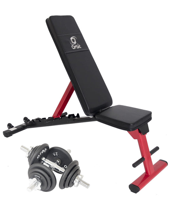Orbit Foldable Bench OBB1104 with 20KG Adjustable Dumbbell Set