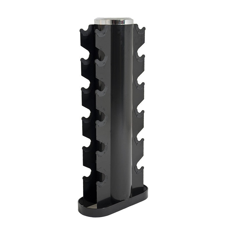 Rubber Dumbbell and 6-Tier Vertical Storage Rack Package Deal - 2