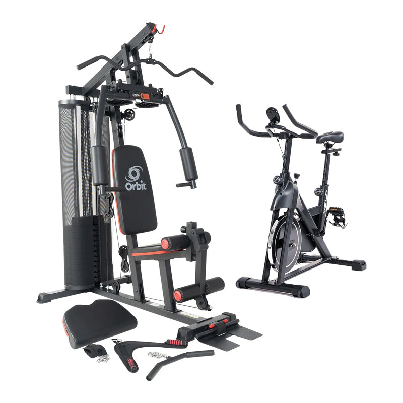 Orbit OHG700 Home Gym with Velo Spin Bike Package