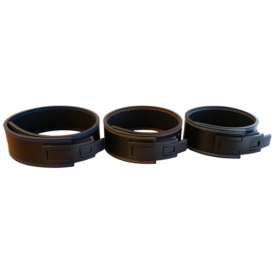 Orbit 10mm Lever Belt - Black Leather Double Buckle