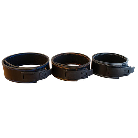Orbit 10mm Lever Belt - Black Leather Double Buckle