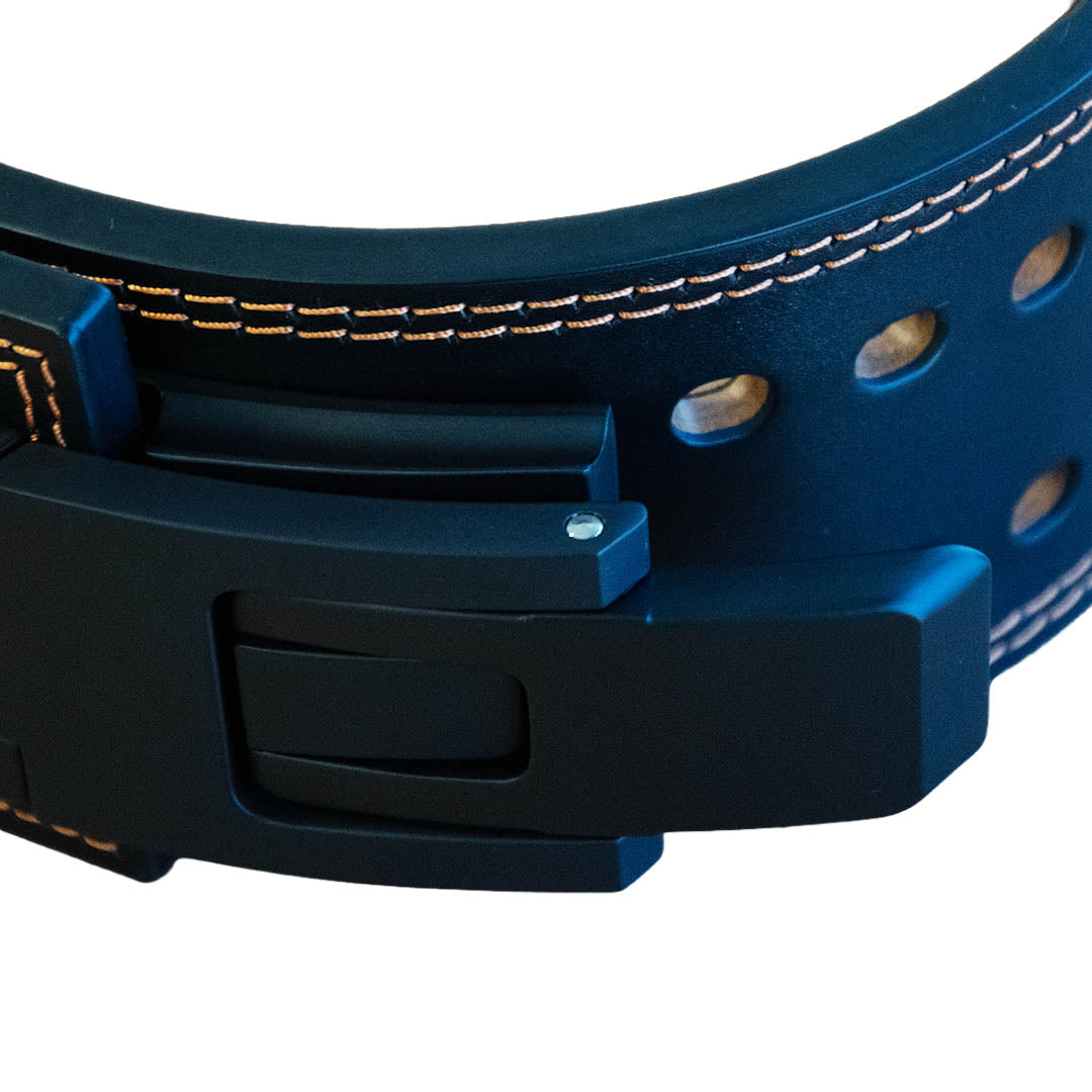 Orbit 10mm Lever Belt - Black Leather Double Buckle
