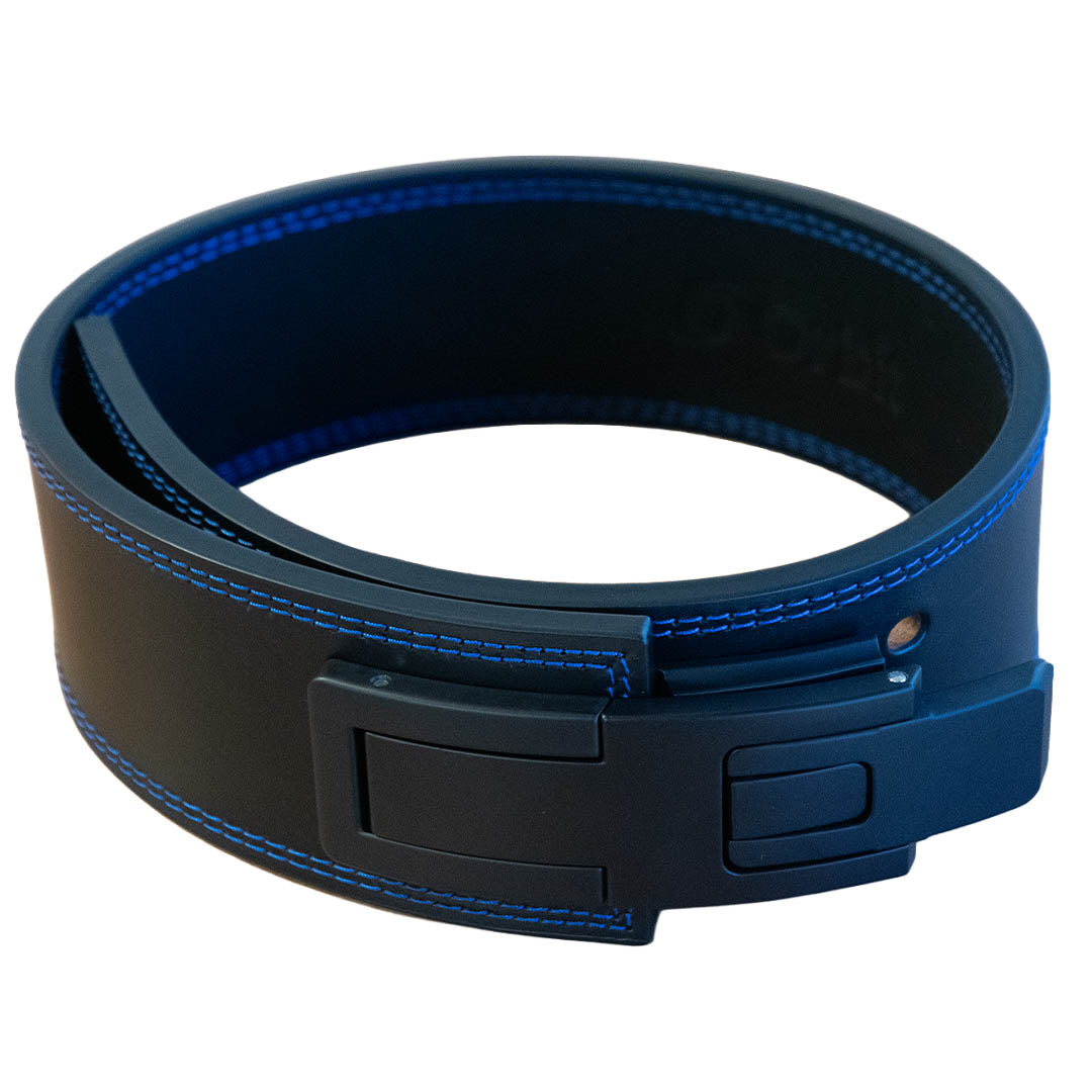 Orbit 10mm Lever Belt - Black Leather Double Buckle