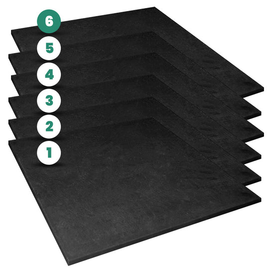 Rubber Floor Tiles - Set of 6 - 1