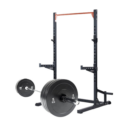 Orbit Half Rack with 80KG Black Bumper Plate Package