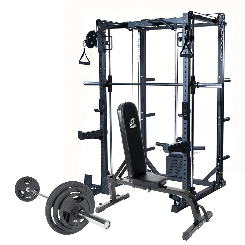 Orbit 3 in 1 Power Rack w/39KG Stack w/Bench w/OB86OP70KG