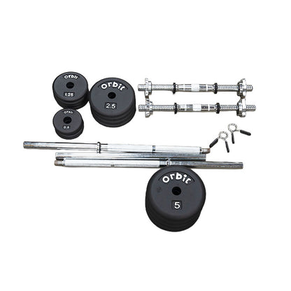 3 Piece Barbell Kit & Dumbbell Set 48.2KG