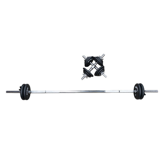3 Piece Barbell Kit & Dumbbell Set 48.2KG