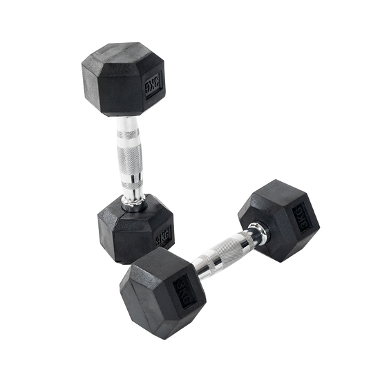 Rubber Hex Dumbbell Bundle 1,2,3KG