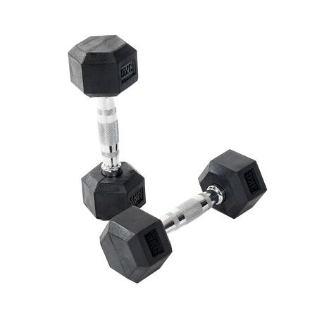 Rubber Hex Dumbbell Bundle 1,2,3KG