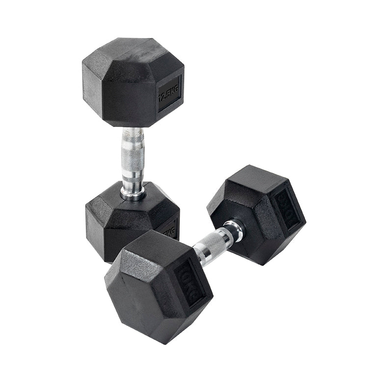 Rubber Hex Dumbbells