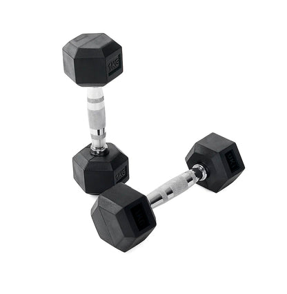 Rubber Hex Dumbbells