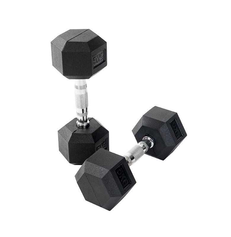 Rubber Hex Dumbbells