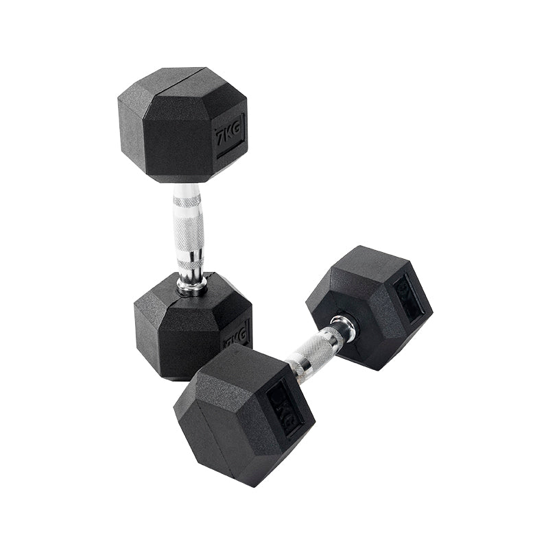 Rubber Hex Dumbbells