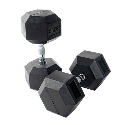 Rubber Hex Dumbbells