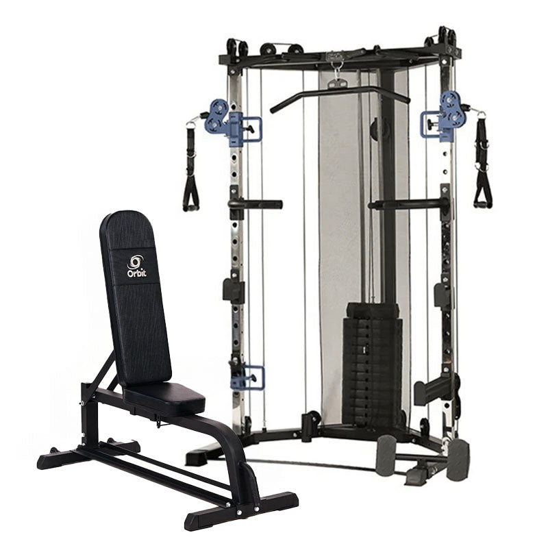 MightyMax X302 Functional Trainer/Half Rack w/Bench